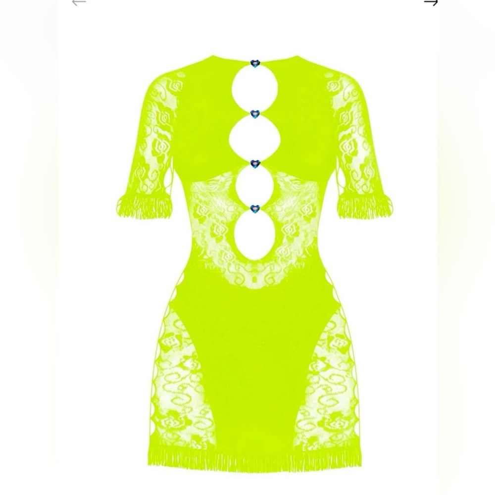 POSTER-GIRL Miranda dress O/S Lime Green deadstock color ⭐️